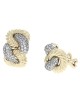 David Yurman Vintage Diamond Pave Crossover Earrings